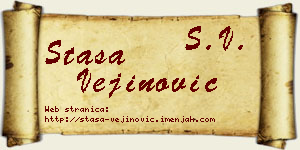 Staša Vejinović vizit kartica